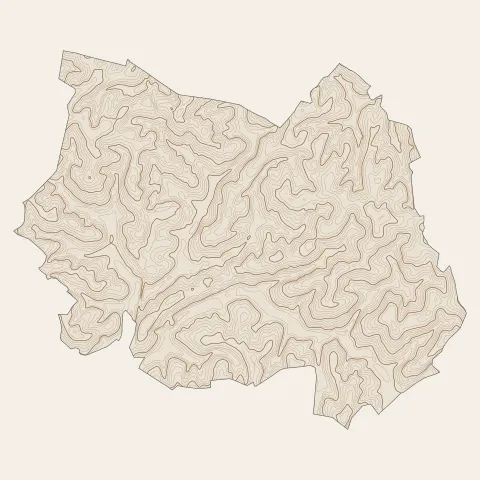 Bohain-en-Vermandois : courbes de niveau