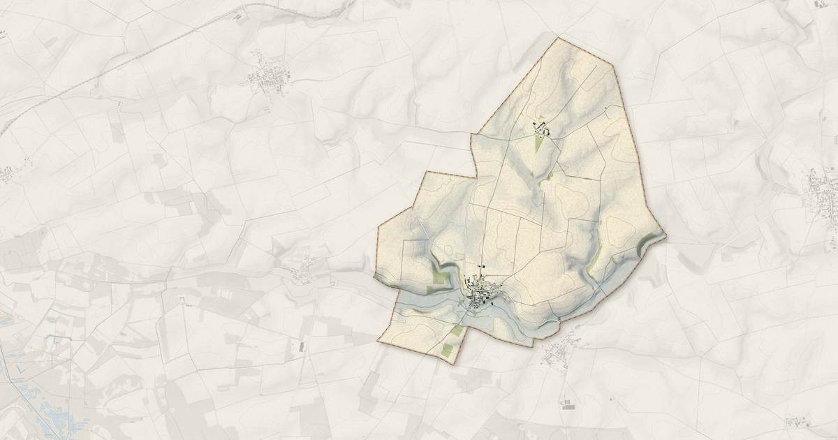 Portrait cartographique de Boncourt : relief, eau, forêts, bâti et voies, calculés à partir des données de l'IGN