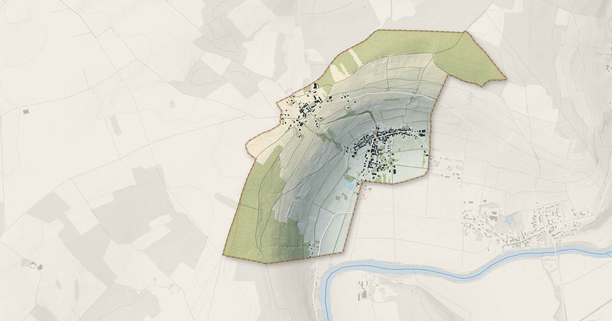 Portrait cartographique de Bonneil : relief, eau, forêts, bâti et voies, calculés à partir des données de l'IGN