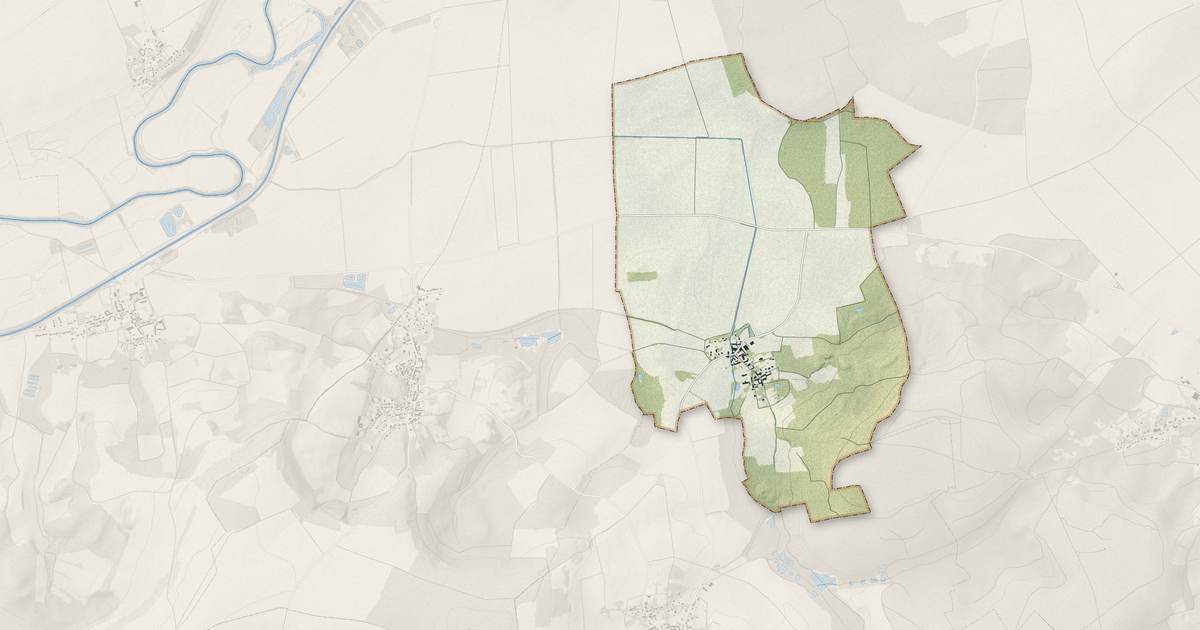 Portrait cartographique de Bouffignereux : relief, eau, forêts, bâti et voies, calculés à partir des données de l'IGN