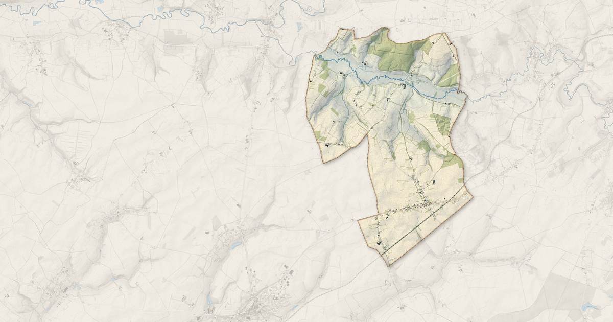 Portrait cartographique de La Bouteille : relief, eau, forêts, bâti et voies, calculés à partir des données de l'IGN