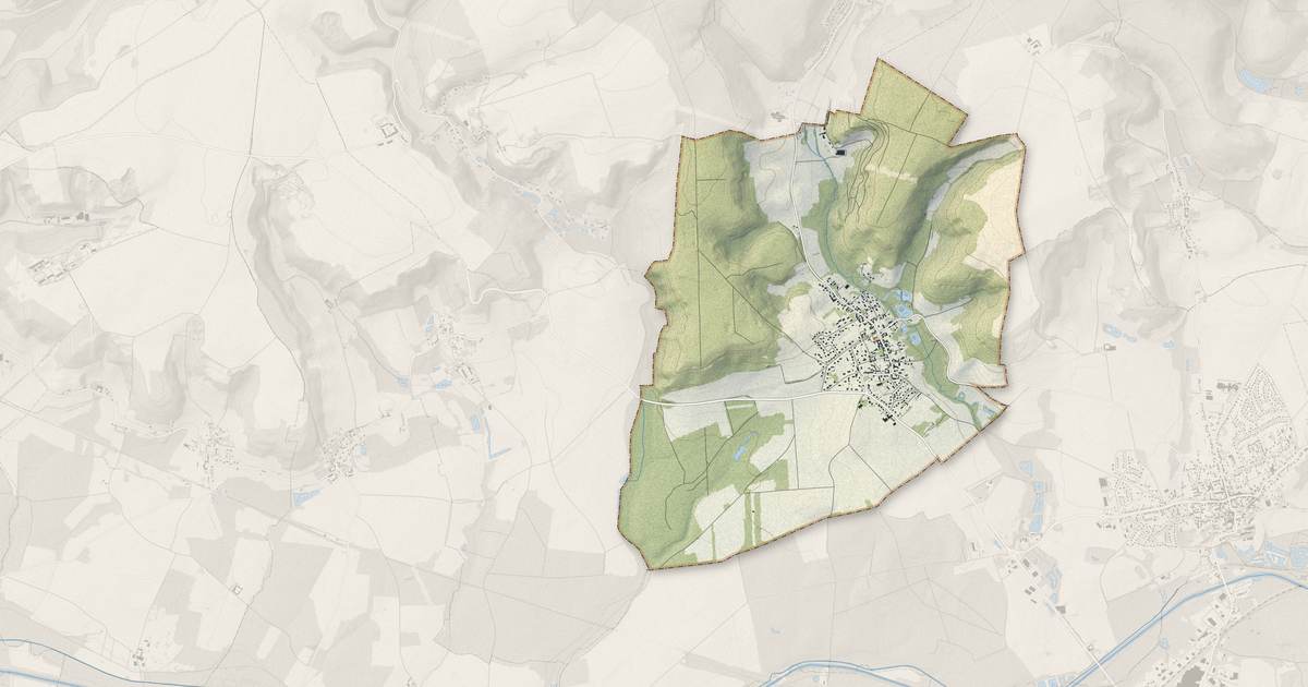 Portrait cartographique de Brancourt-en-Laonnois : relief, eau, forêts, bâti et voies, calculés à partir des données de l'IGN