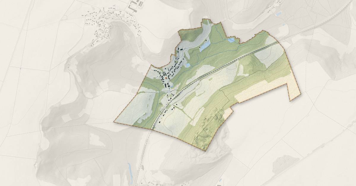 Portrait cartographique de Braye : relief, eau, forêts, bâti et voies, calculés à partir des données de l'IGN