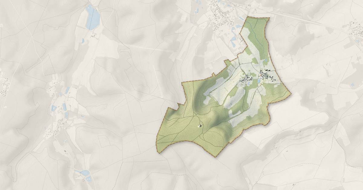 Portrait cartographique de Brie : relief, eau, forêts, bâti et voies, calculés à partir des données de l'IGN