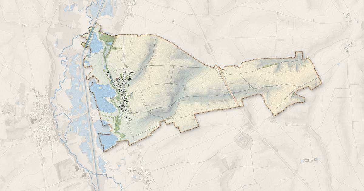 Portrait cartographique de Brissay-Choigny : relief, eau, forêts, bâti et voies, calculés à partir des données de l'IGN