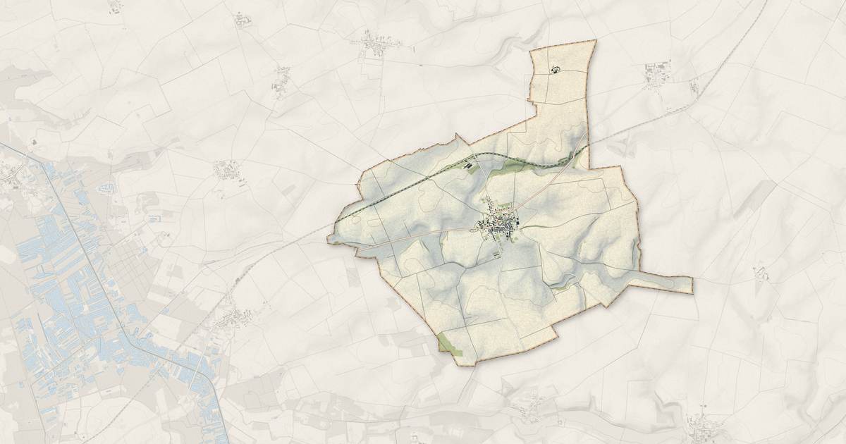 Portrait cartographique de Bucy-lès-Pierrepont : relief, eau, forêts, bâti et voies, calculés à partir des données de l'IGN