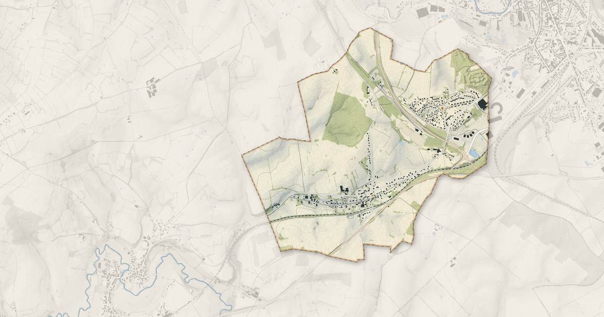 Portrait cartographique de Buire : relief, eau, forêts, bâti et voies, calculés à partir des données de l'IGN