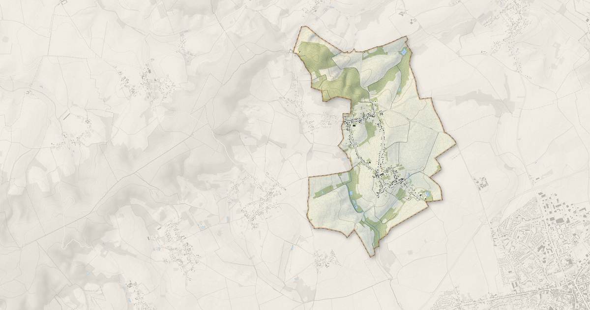 Portrait cartographique de Caumont : relief, eau, forêts, bâti et voies, calculés à partir des données de l'IGN