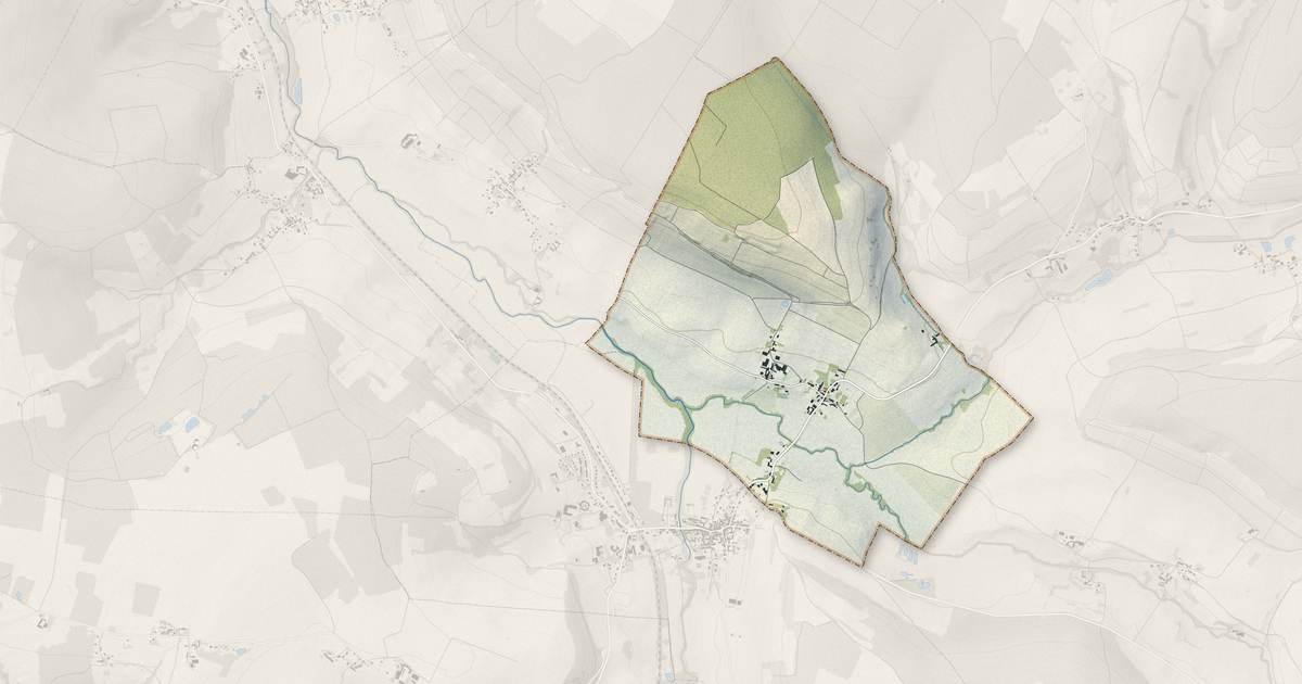 Portrait cartographique de Celles-lès-Condé : relief, eau, forêts, bâti et voies, calculés à partir des données de l'IGN