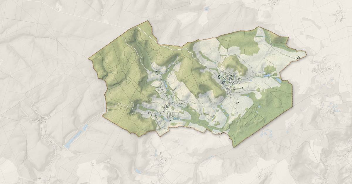Portrait cartographique de Cessières-Suzy : relief, eau, forêts, bâti et voies, calculés à partir des données de l'IGN