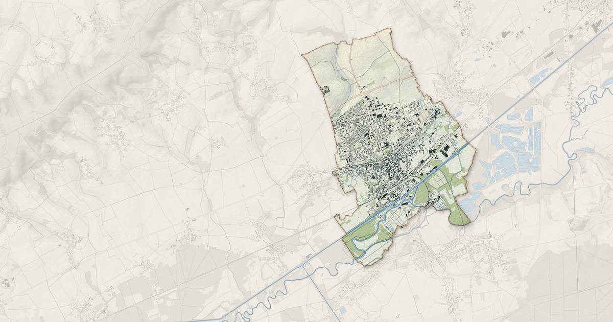 Portrait cartographique de Chauny : relief, eau, forêts, bâti et voies, calculés à partir des données de l'IGN
