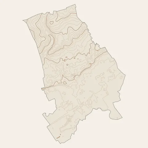 Chauny : courbes de niveau