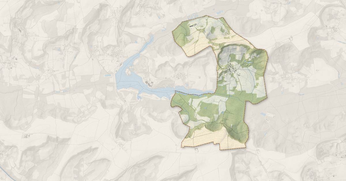 Portrait cartographique de Chermizy-Ailles : relief, eau, forêts, bâti et voies, calculés à partir des données de l'IGN