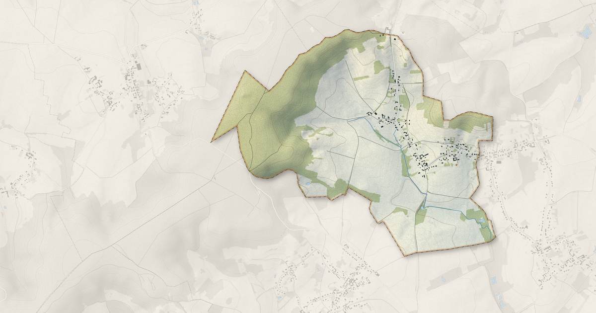 Portrait cartographique de Commenchon : relief, eau, forêts, bâti et voies, calculés à partir des données de l'IGN