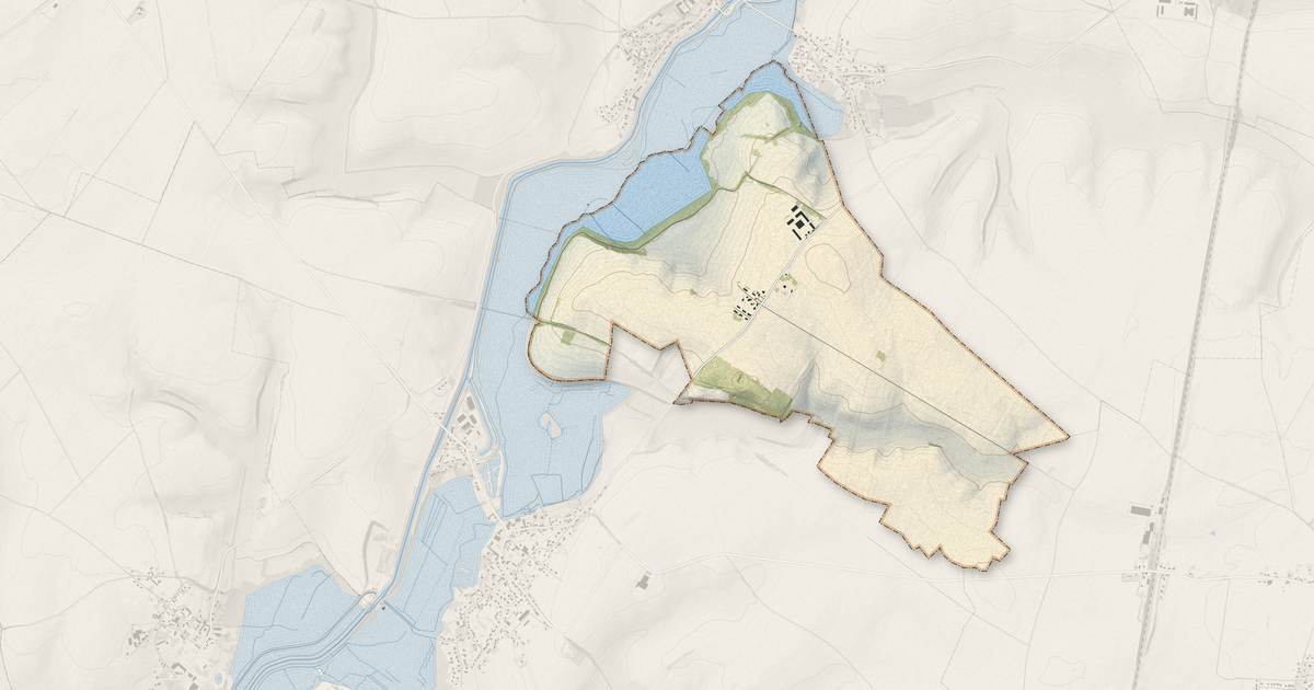 Portrait cartographique de Contescourt : relief, eau, forêts, bâti et voies, calculés à partir des données de l'IGN