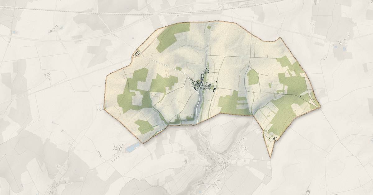 Portrait cartographique de Coupru : relief, eau, forêts, bâti et voies, calculés à partir des données de l'IGN