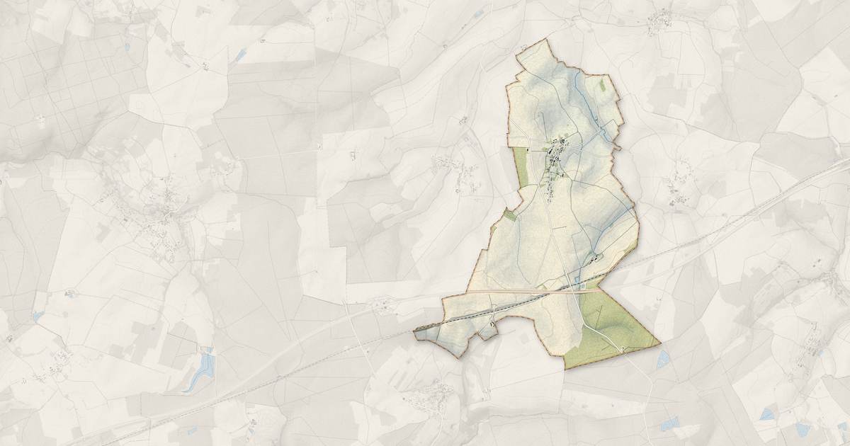 Portrait cartographique de Courmont : relief, eau, forêts, bâti et voies, calculés à partir des données de l'IGN
