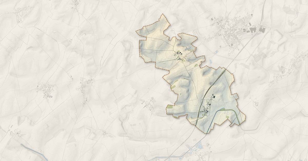 Portrait cartographique de Croix-Fonsomme : relief, eau, forêts, bâti et voies, calculés à partir des données de l'IGN