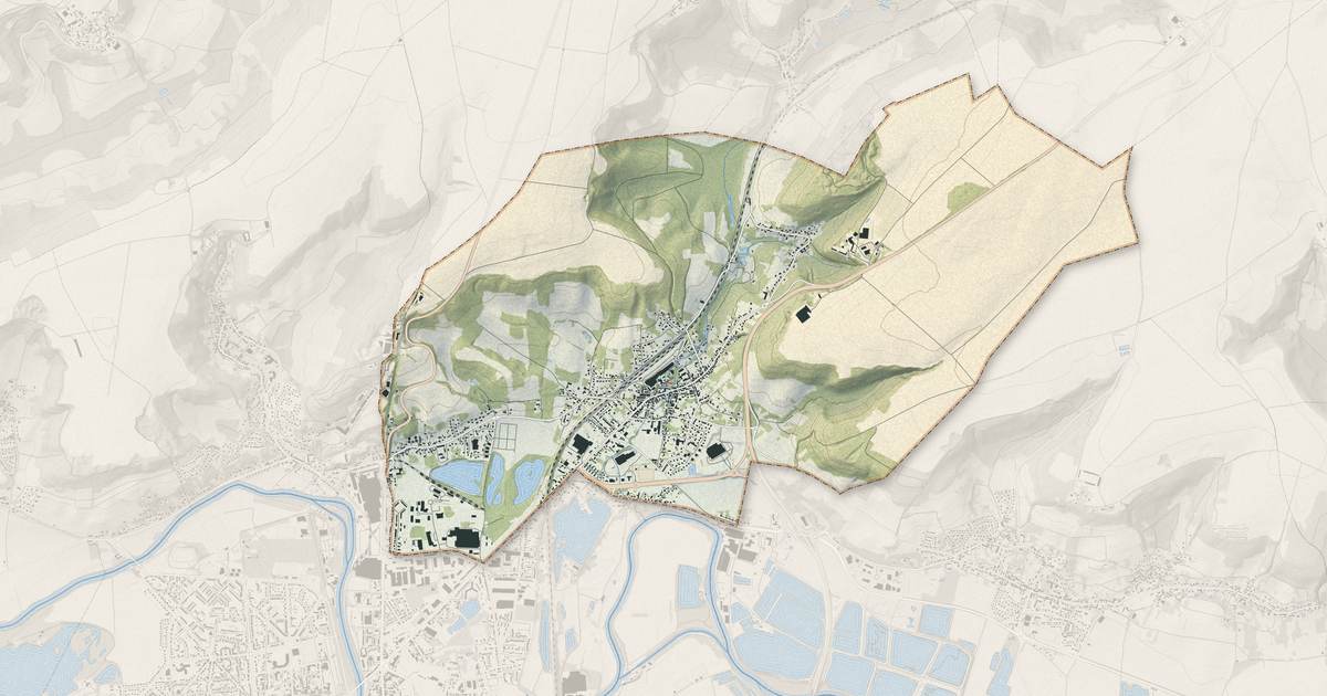 Portrait cartographique de Crouy : relief, eau, forêts, bâti et voies, calculés à partir des données de l'IGN