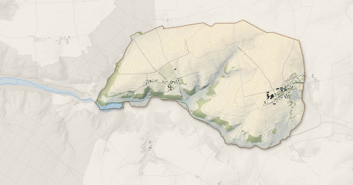 Portrait cartographique de Dammard : relief, eau, forêts, bâti et voies, calculés à partir des données de l'IGN