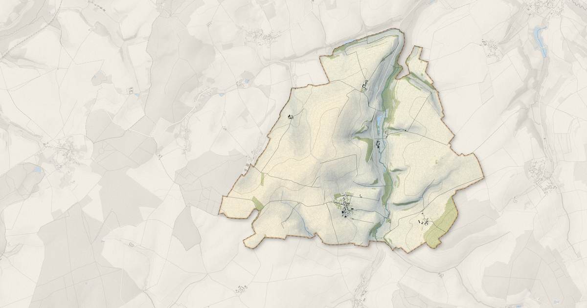 Portrait cartographique de Dravegny : relief, eau, forêts, bâti et voies, calculés à partir des données de l'IGN