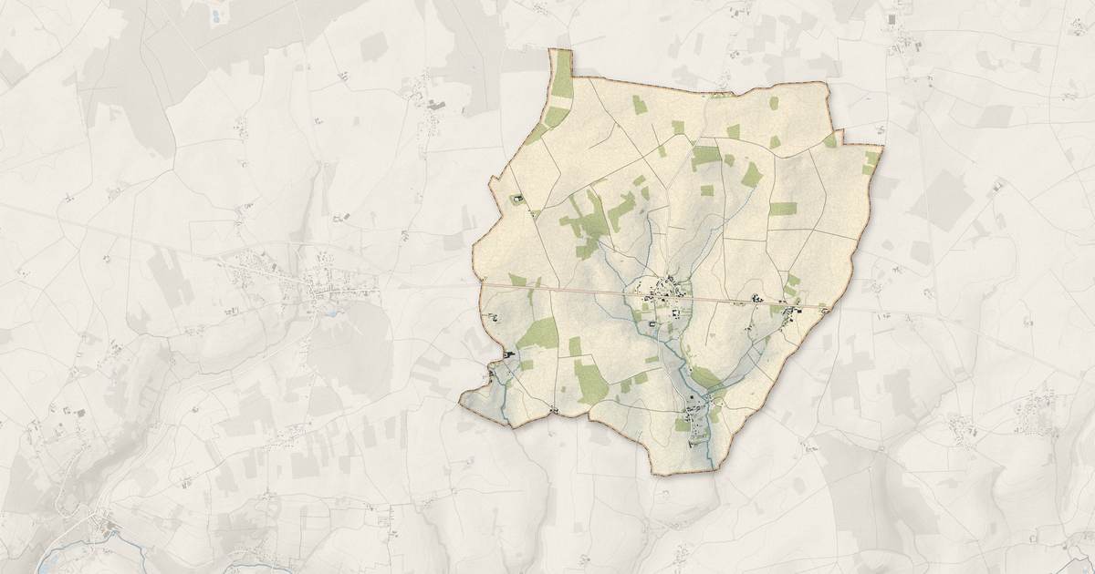 Portrait cartographique de L'Épine-aux-Bois : relief, eau, forêts, bâti et voies, calculés à partir des données de l'IGN
