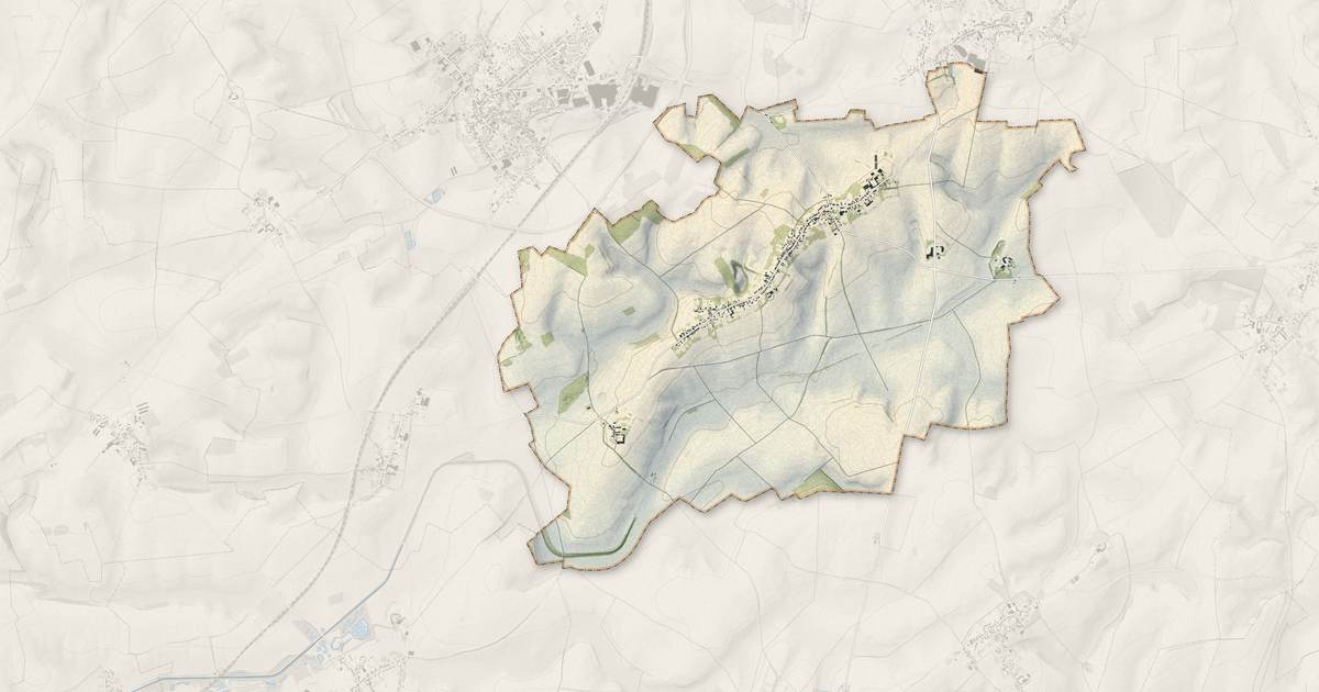 Portrait cartographique de Étaves-et-Bocquiaux : relief, eau, forêts, bâti et voies, calculés à partir des données de l'IGN