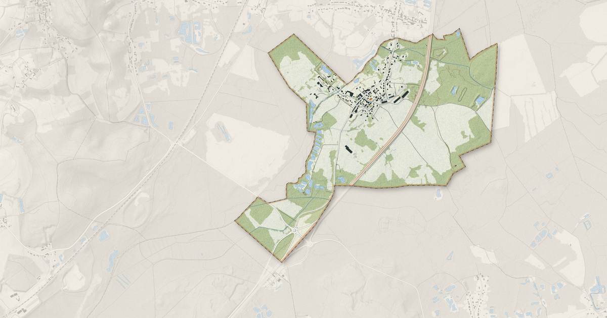 Portrait cartographique de Étouvelles : relief, eau, forêts, bâti et voies, calculés à partir des données de l'IGN