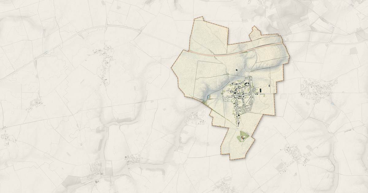 Portrait cartographique de Étreillers : relief, eau, forêts, bâti et voies, calculés à partir des données de l'IGN