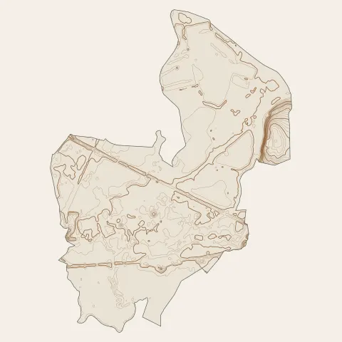 La Fère : courbes de niveau
