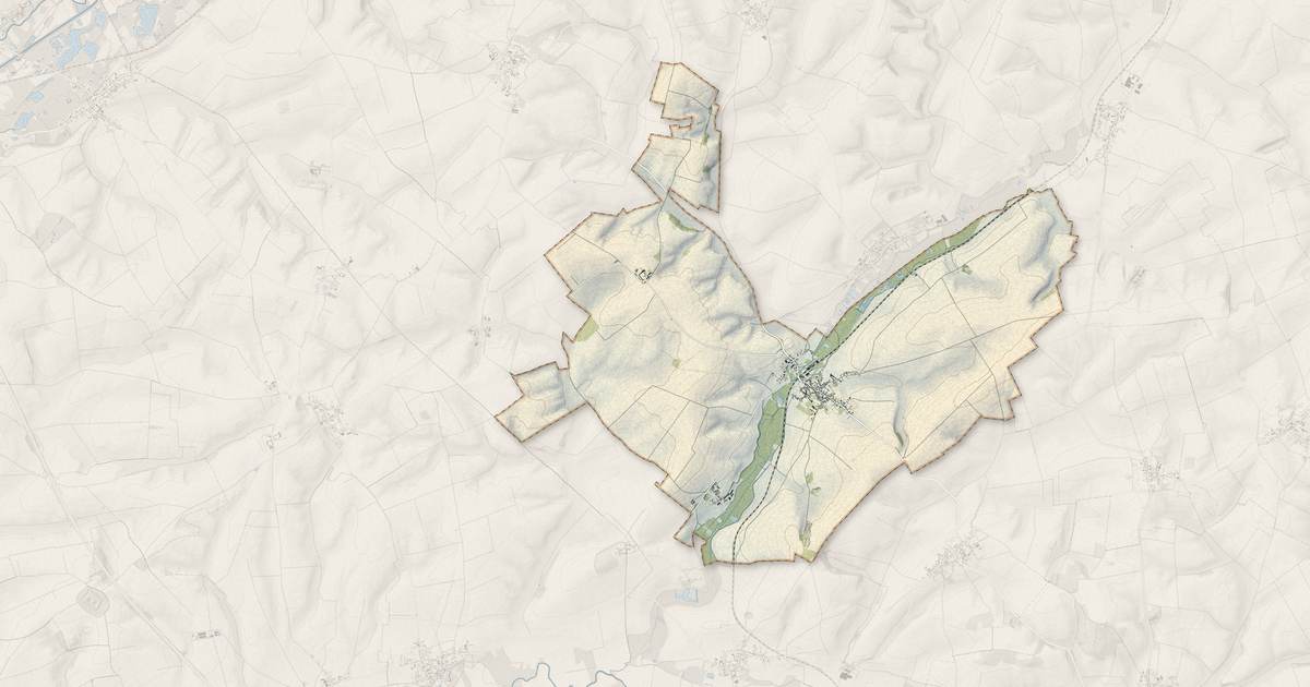 Portrait cartographique de La Ferté-Chevresis : relief, eau, forêts, bâti et voies, calculés à partir des données de l'IGN