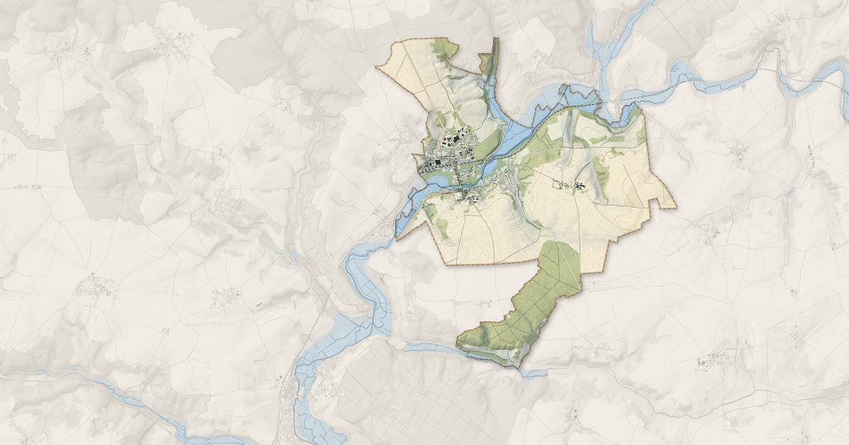 Portrait cartographique de La Ferté-Milon : relief, eau, forêts, bâti et voies, calculés à partir des données de l'IGN