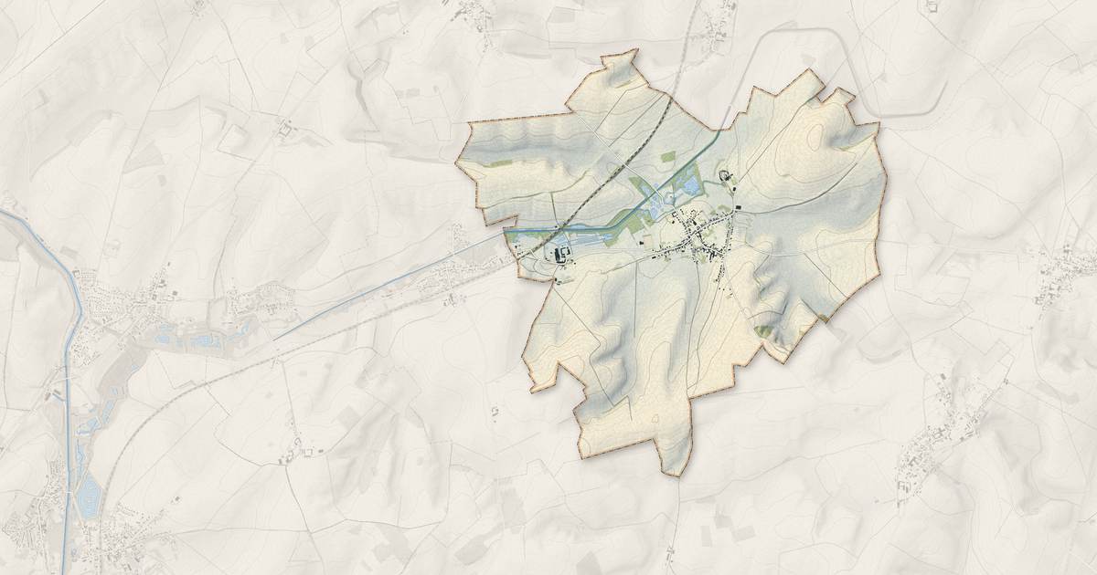 Portrait cartographique de Fonsomme : relief, eau, forêts, bâti et voies, calculés à partir des données de l'IGN