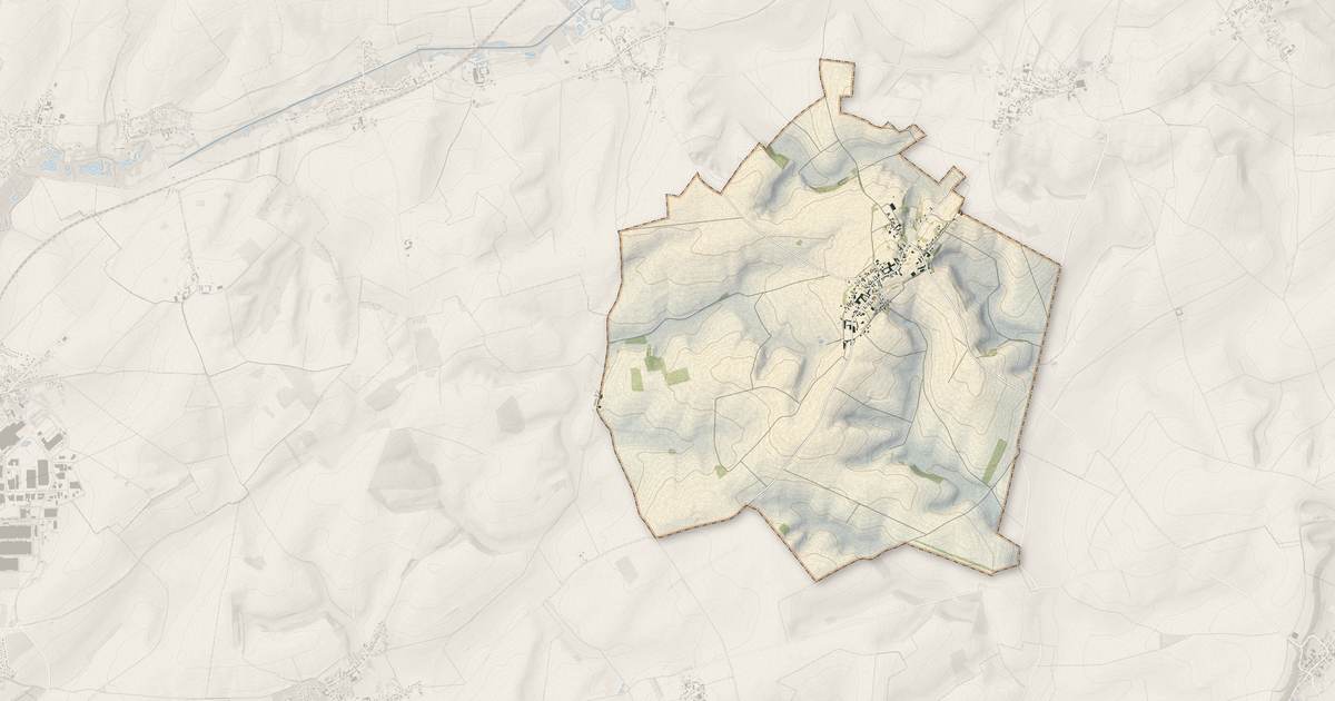 Portrait cartographique de Fontaine-Notre-Dame : relief, eau, forêts, bâti et voies, calculés à partir des données de l'IGN