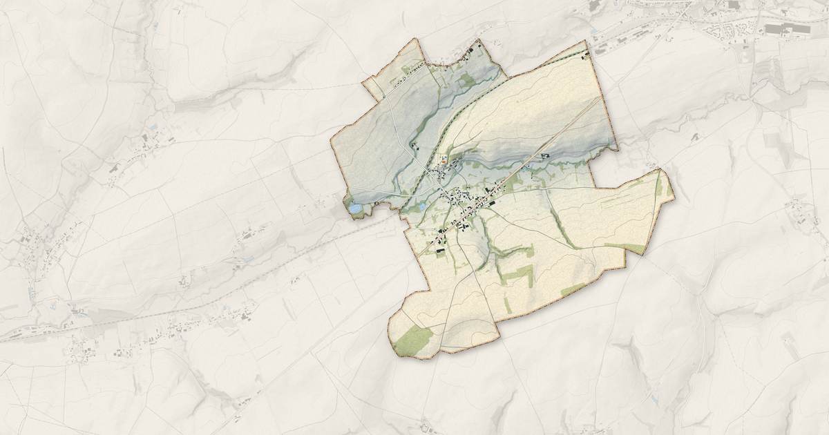 Portrait cartographique de Gercy : relief, eau, forêts, bâti et voies, calculés à partir des données de l'IGN