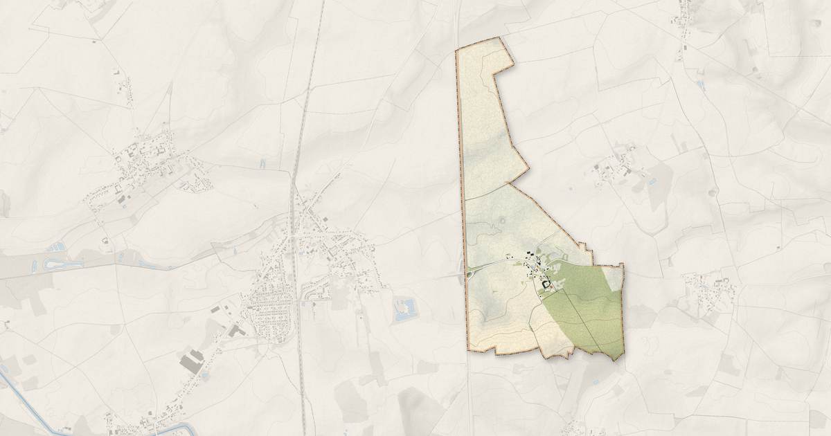 Portrait cartographique de Gibercourt : relief, eau, forêts, bâti et voies, calculés à partir des données de l'IGN