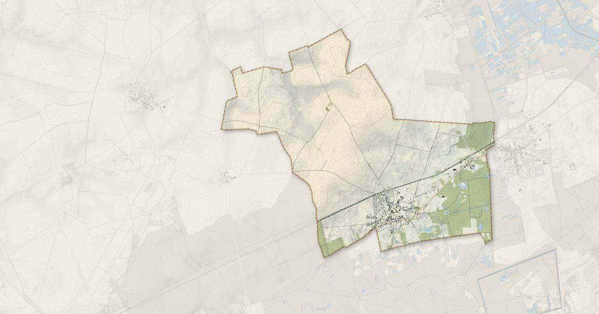 Portrait cartographique de Gizy : relief, eau, forêts, bâti et voies, calculés à partir des données de l'IGN