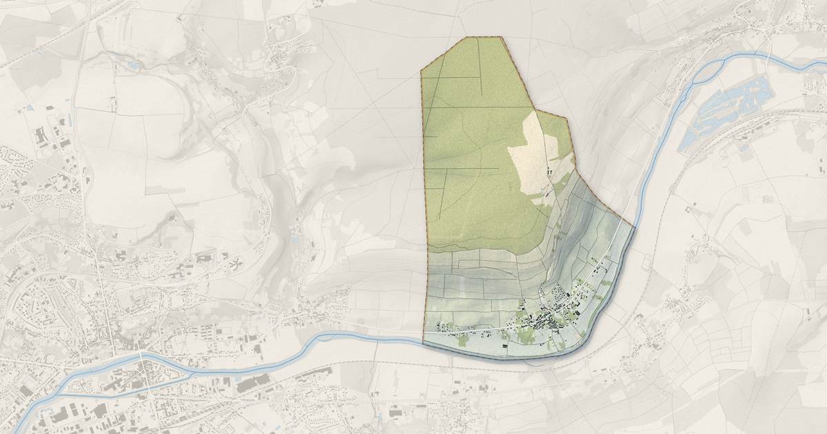 Portrait cartographique de Gland : relief, eau, forêts, bâti et voies, calculés à partir des données de l'IGN