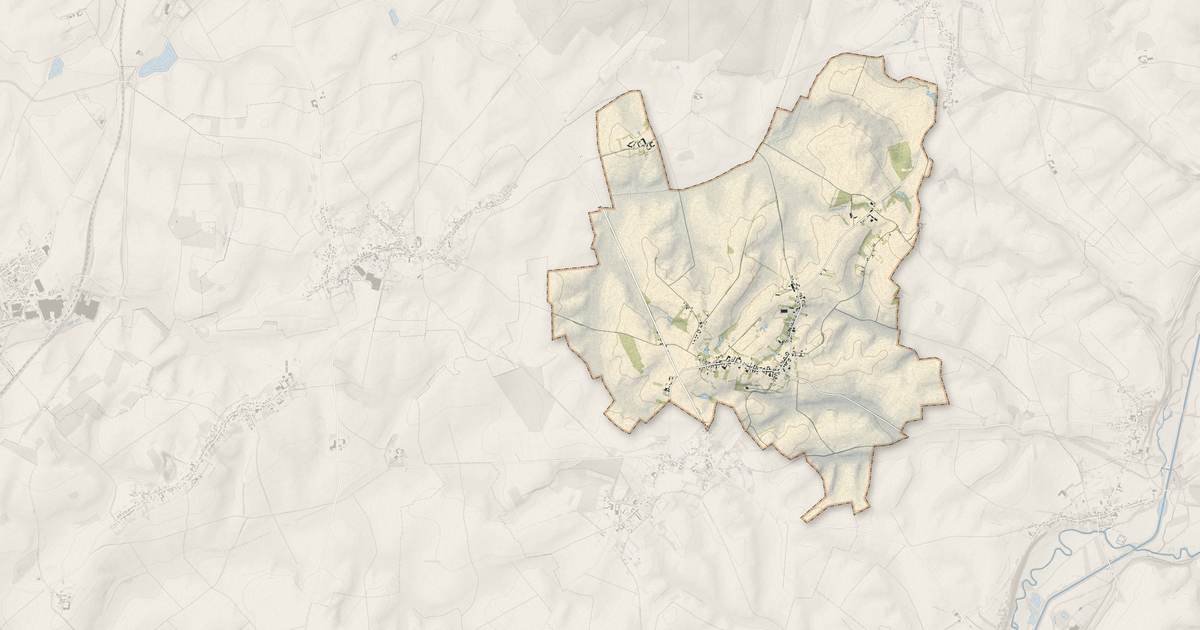 Portrait cartographique de Grougis : relief, eau, forêts, bâti et voies, calculés à partir des données de l'IGN