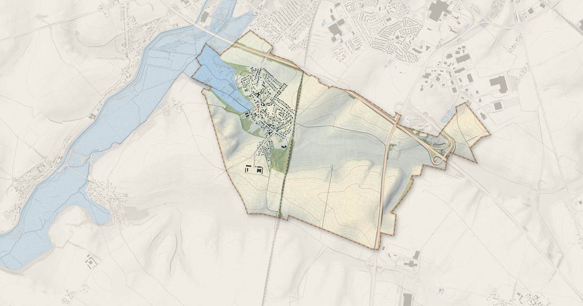 Portrait cartographique de Grugies : relief, eau, forêts, bâti et voies, calculés à partir des données de l'IGN