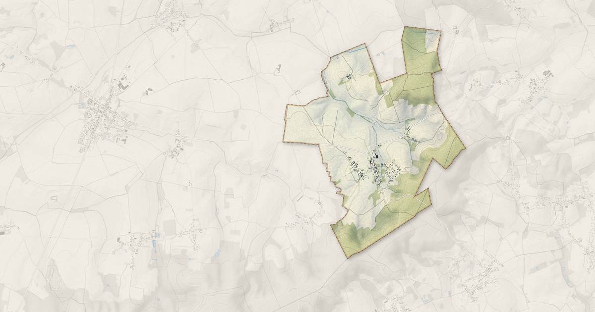 Portrait cartographique de Guivry : relief, eau, forêts, bâti et voies, calculés à partir des données de l'IGN