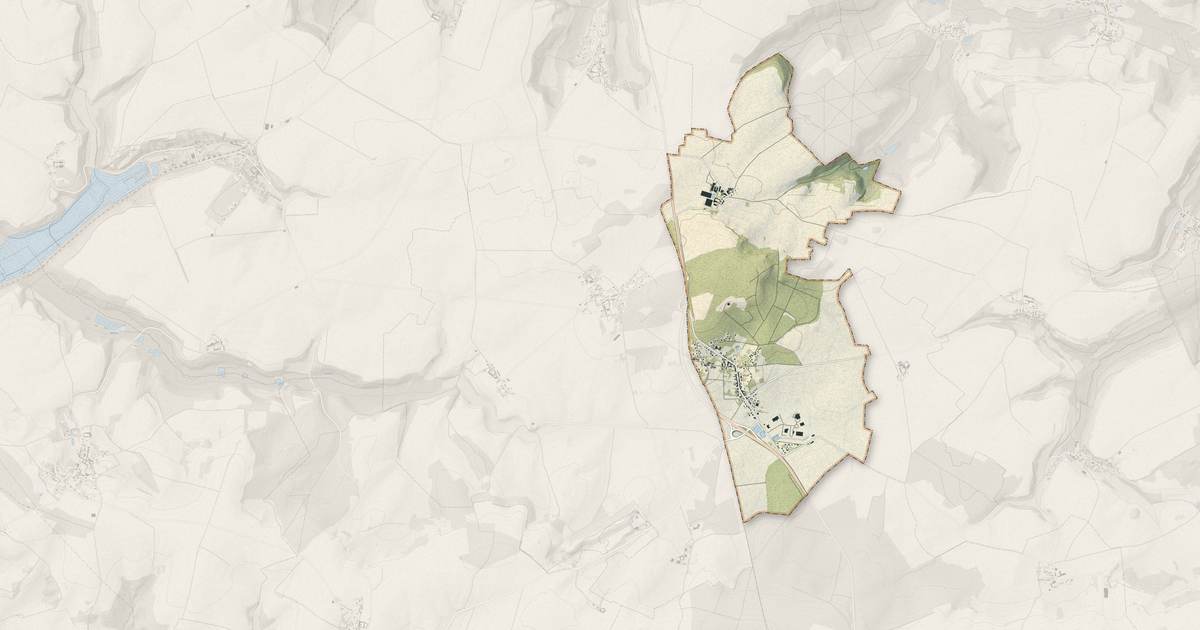 Portrait cartographique de Hartennes-et-Taux : relief, eau, forêts, bâti et voies, calculés à partir des données de l'IGN