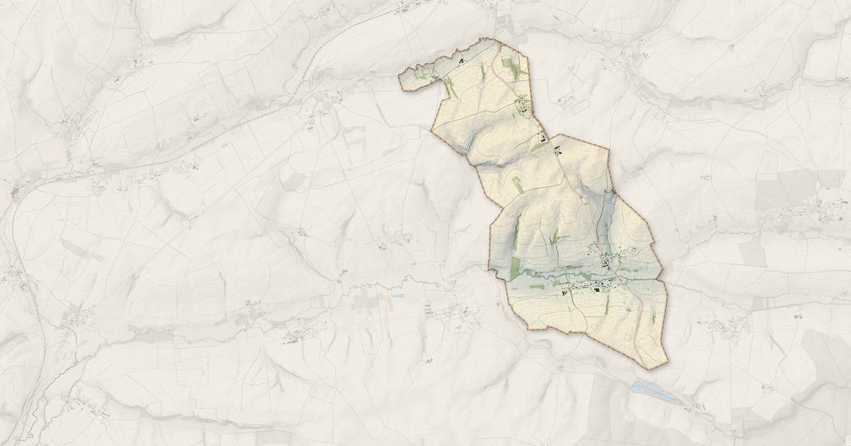 Portrait cartographique de Hary : relief, eau, forêts, bâti et voies, calculés à partir des données de l'IGN