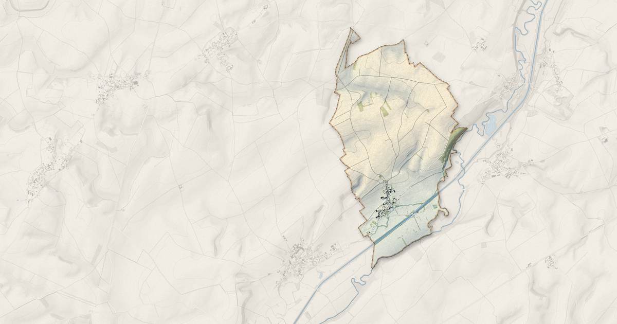 Portrait cartographique de Hauteville : relief, eau, forêts, bâti et voies, calculés à partir des données de l'IGN