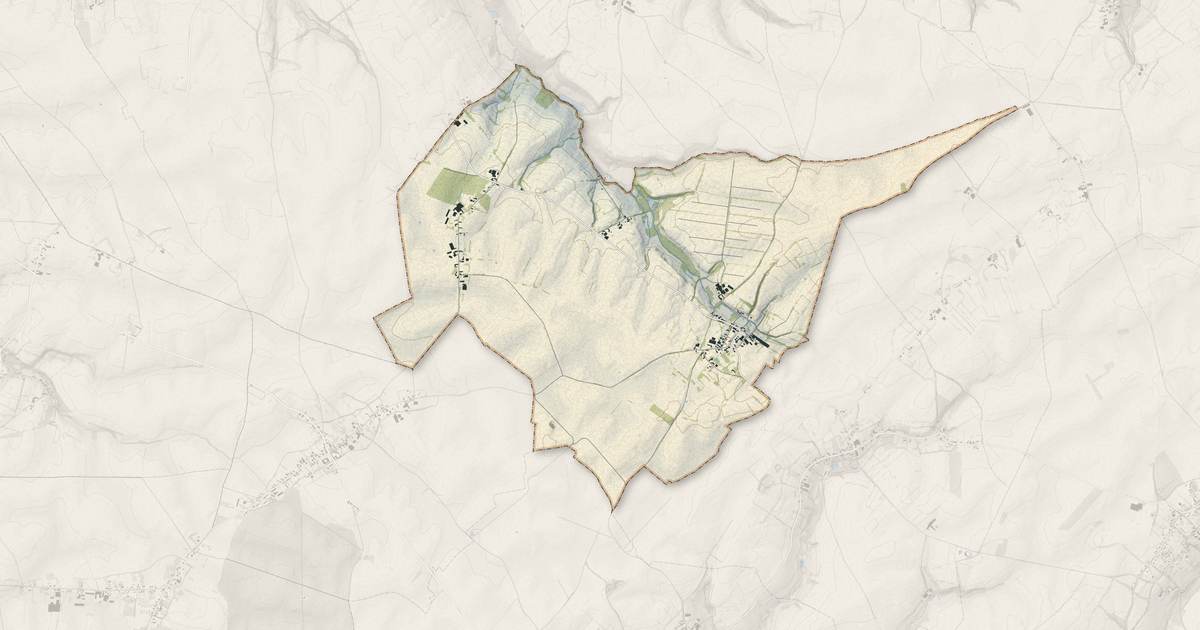 Portrait cartographique de Haution : relief, eau, forêts, bâti et voies, calculés à partir des données de l'IGN