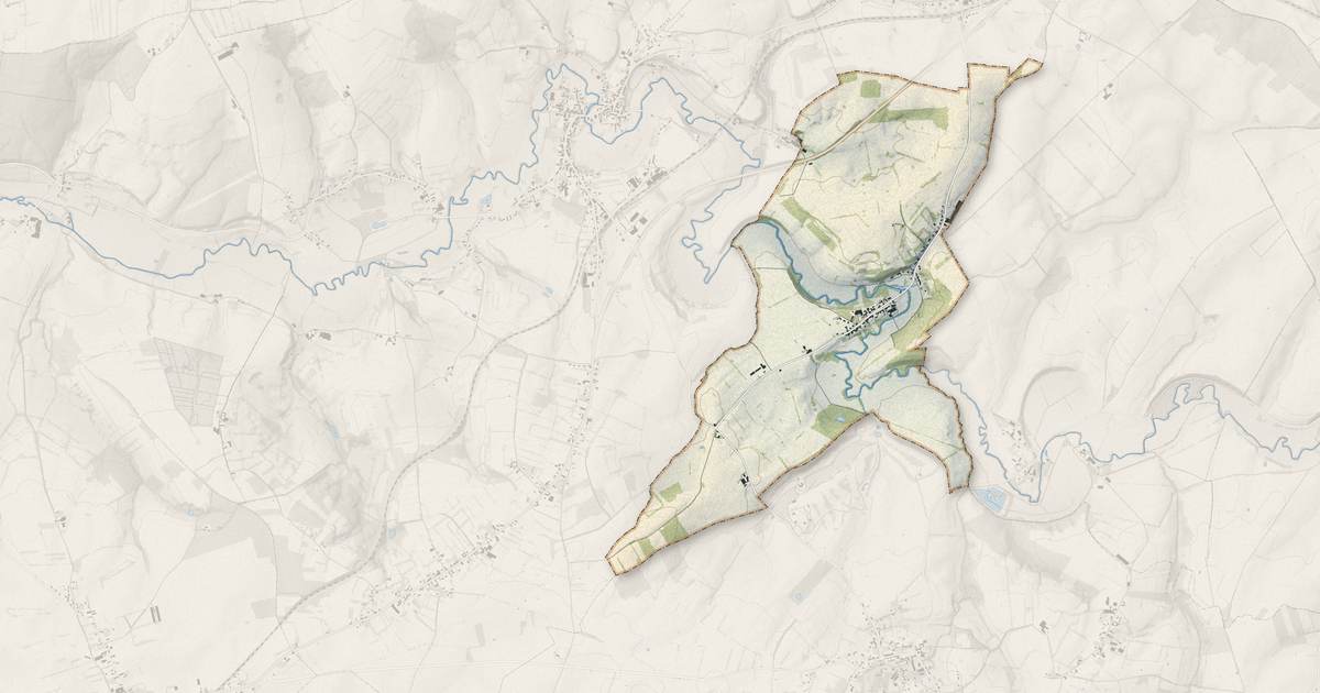 Portrait cartographique de La Hérie : relief, eau, forêts, bâti et voies, calculés à partir des données de l'IGN