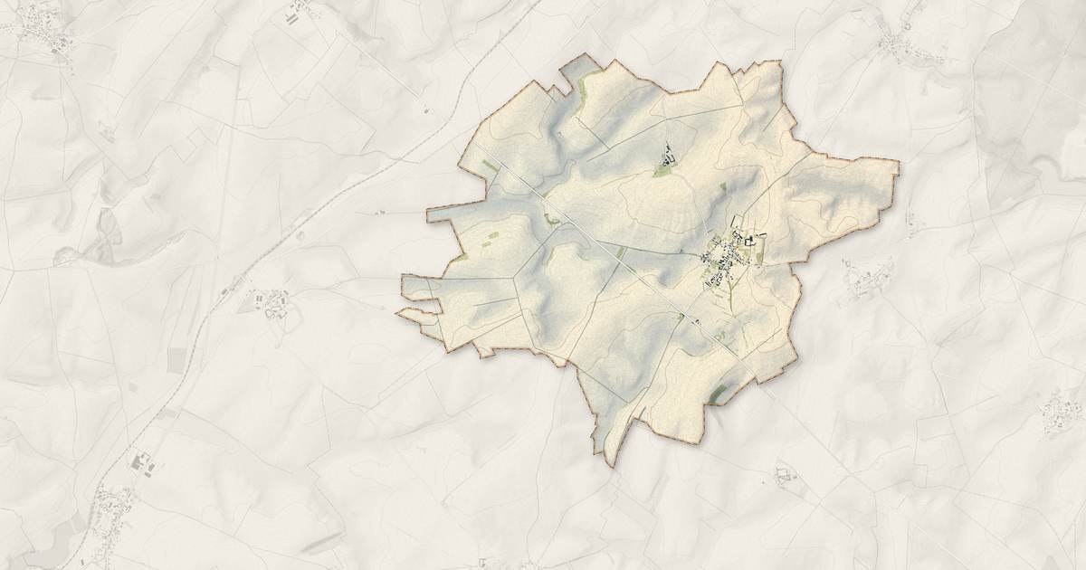 Portrait cartographique de Housset : relief, eau, forêts, bâti et voies, calculés à partir des données de l'IGN
