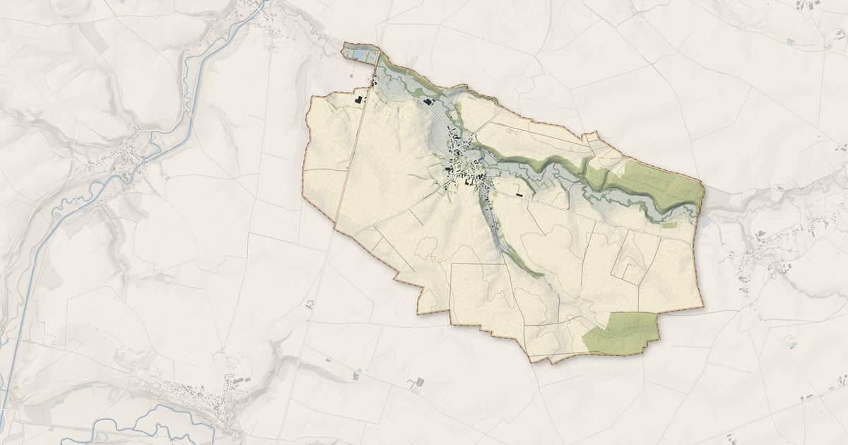 Portrait cartographique de Iron : relief, eau, forêts, bâti et voies, calculés à partir des données de l'IGN