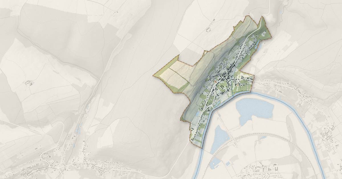 Portrait cartographique de Jaulgonne : relief, eau, forêts, bâti et voies, calculés à partir des données de l'IGN