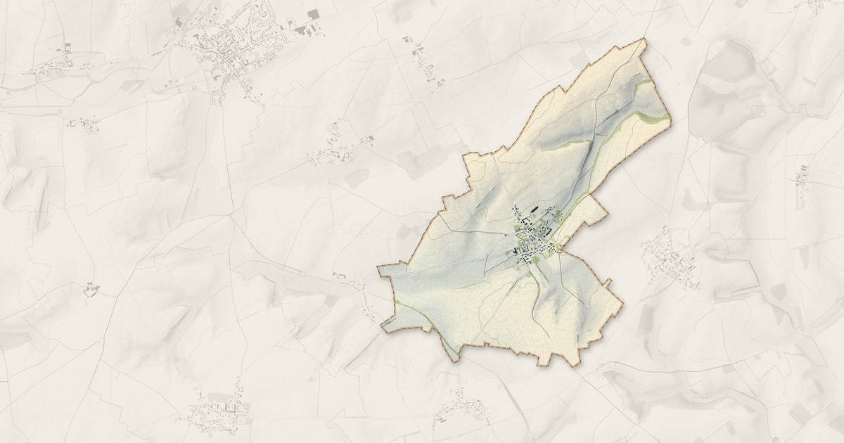 Portrait cartographique de Jeancourt : relief, eau, forêts, bâti et voies, calculés à partir des données de l'IGN
